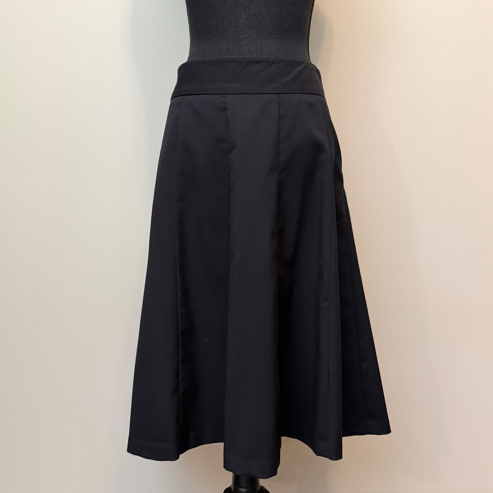 Rafaella Studio Womens 16 Black A-Line Full Midi Skirt Lined Career Professional